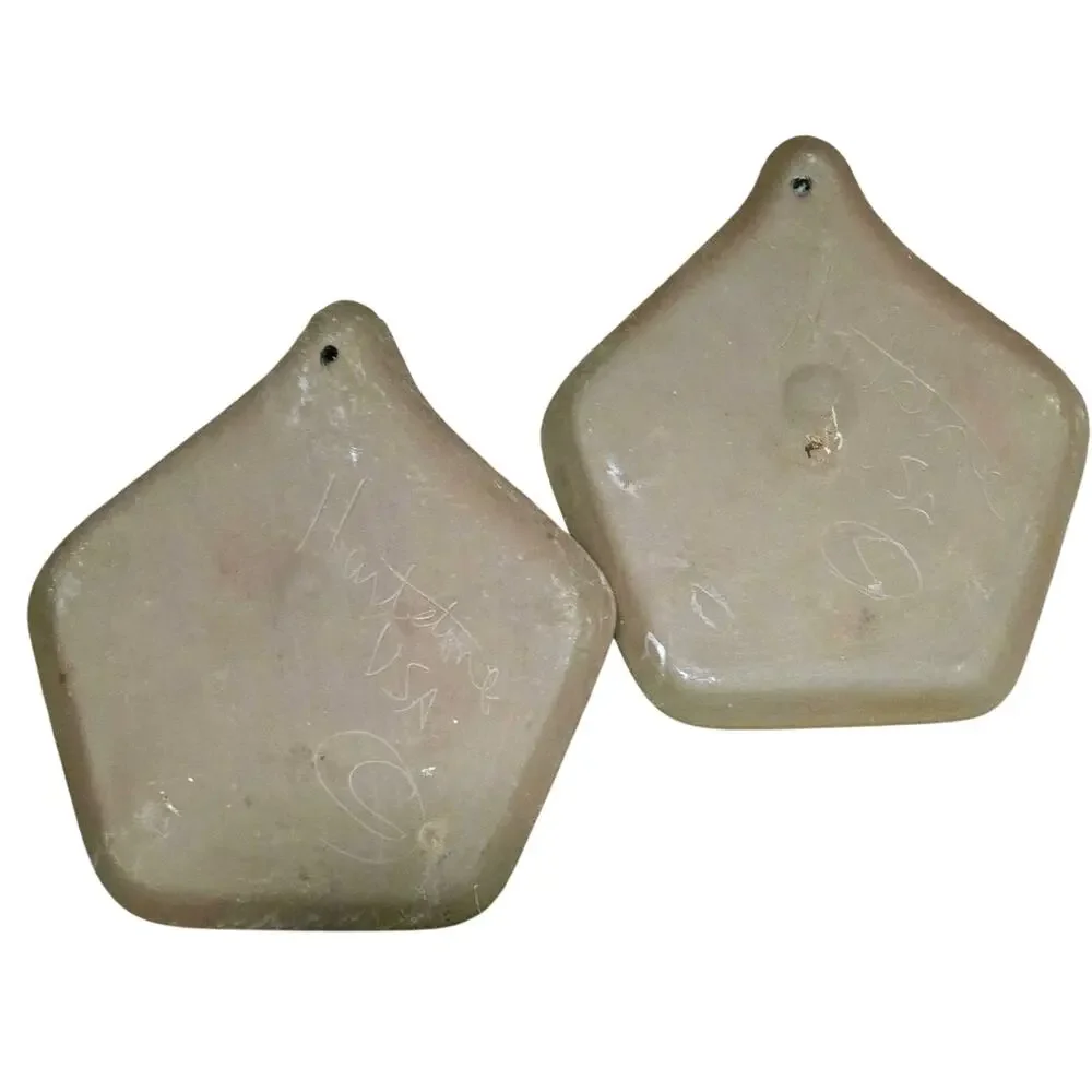 Vintage Hartstone Carousel 1-Horse & 1-Lion Cookie Mold Brown Stoneware